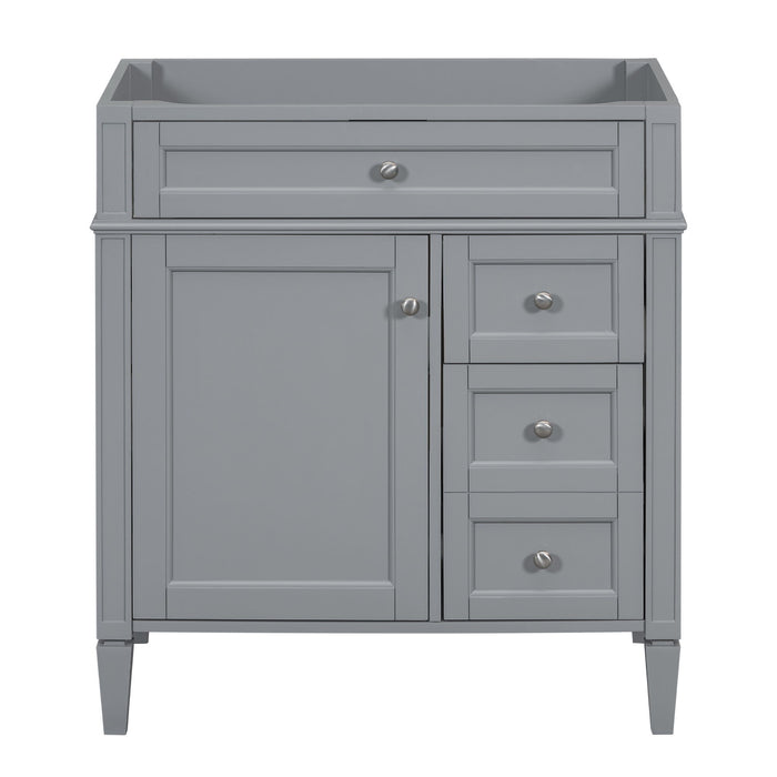 Bathroom Vanity With 2 Drawers And Tip-Out Drawer, Storage Cabinet Hearth and Haven