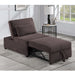 Sleeper Sofa Chair With Plush Cushion And Pull Out Bed Convertible Couch With Matching Pillow - Chocolate Home Essentials
