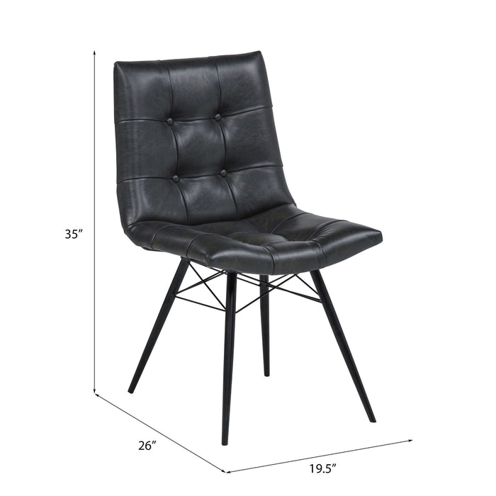 Tufted Back Dining Chairs (Set of 4) - Black Furniture Max