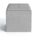 Rockwood - Upholstered Cube Storage Ottoman With Tray Simpli-Home