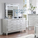 1 Piece Dresser With Snake Skin Bedroom Furniture - Silver Home Essentials
