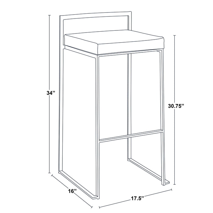 Fuji - Contemporary / Glam & Quality Construction Barstool Lumi Source