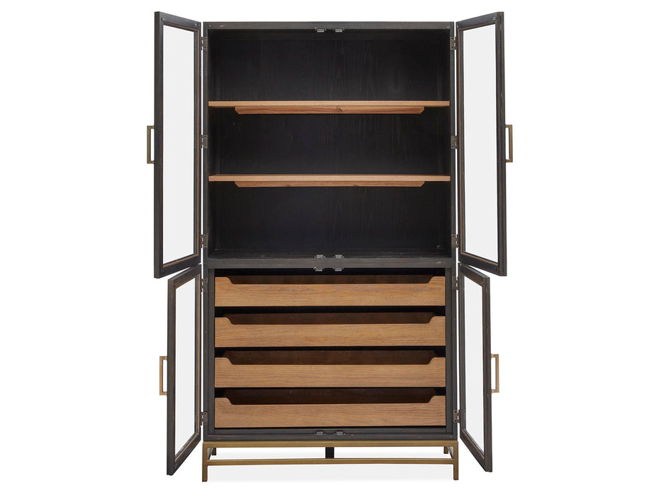 Lindon - Two Tone Dining Cabinet - Dark Brown Magnussen Furniture