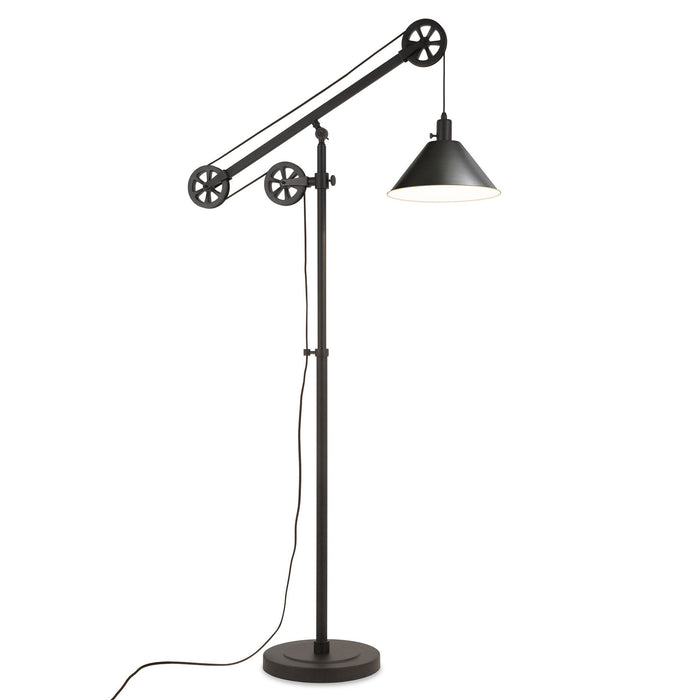 70" Reading Floor Lamp With Black Cone Shade - Black