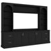 Arched Entertainment Center Wall Unit With Drawers, TV Stand Hearth and Haven