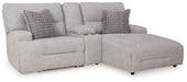 Acklen Place - 4 Pc. - 3-Piece Power Reclining Sectional Sofa With Raf Chaise, Wide Seat Power Recliner - Pewter Signature Design by Ashley®
