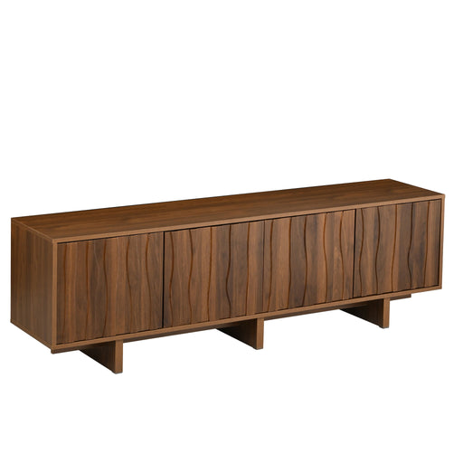 Retro Style TV Stand With Wavy Door Hearth and Haven