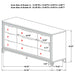9 Drawer Dresser Cabinet With Picture Framed Fronts - White Furniture Max