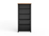 High 5 Shelf Bookcase - Black / Whiskey Home Essentials