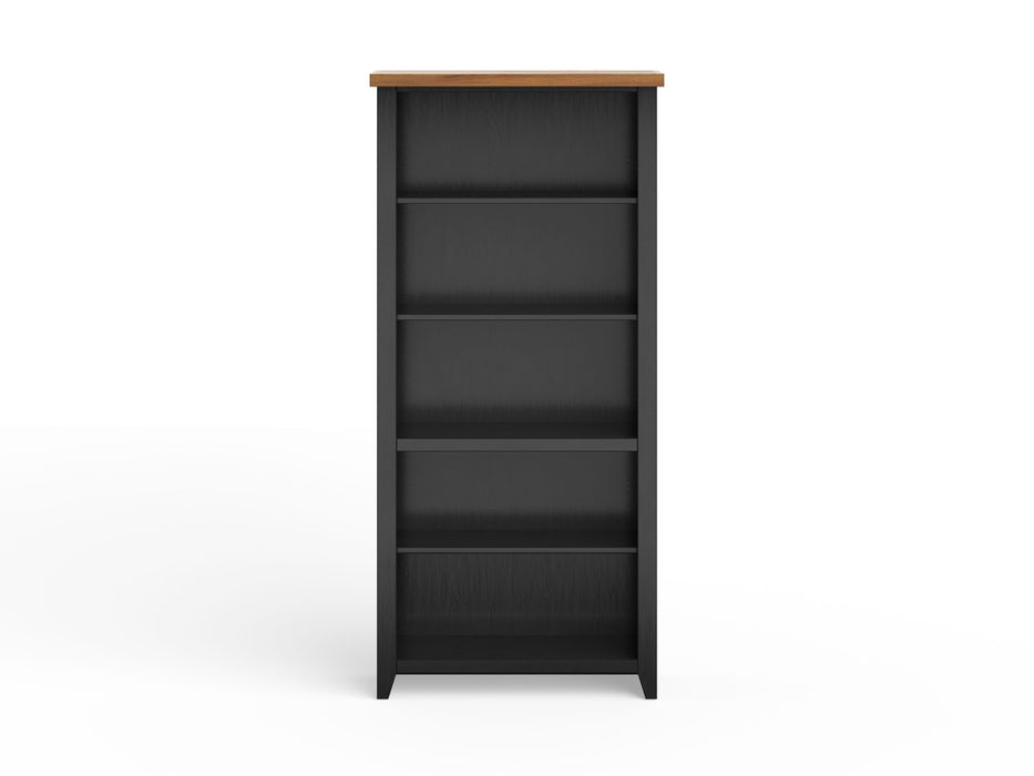 High 5 Shelf Bookcase - Black / Whiskey Home Essentials