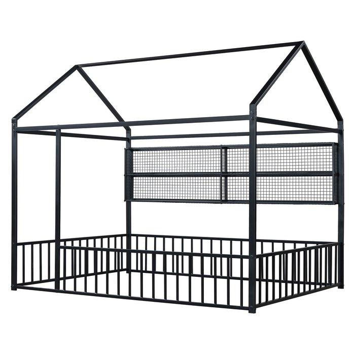 House Frame With Fence And Shelves