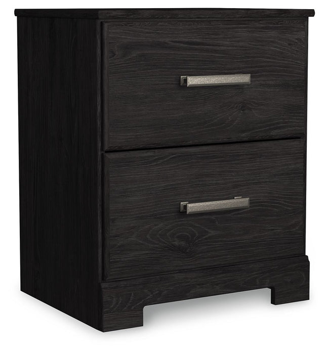 Belachime - Two Drawer Night Stand - Charcoal Signature Design by Ashley®