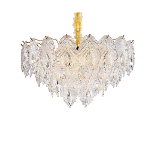 Michael Amini Lighting - Orlisse 9-Light Acrylic Chandelier - Gold Michael Amini