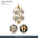 Michael Amini Lighting - Daisy 20" Crystal LED Chandelier - Gold Michael Amini
