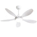 42" Ceiling Fan With Remote Control, DC Reversible Motor, 6 Speeds, 3Cct LED Light - White Daily Nest