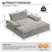 Modern Oversized Double Chaise Lounge Chair Home Essentials
