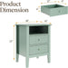 Fluted Nightstand With 2 Drawers Home Essentials