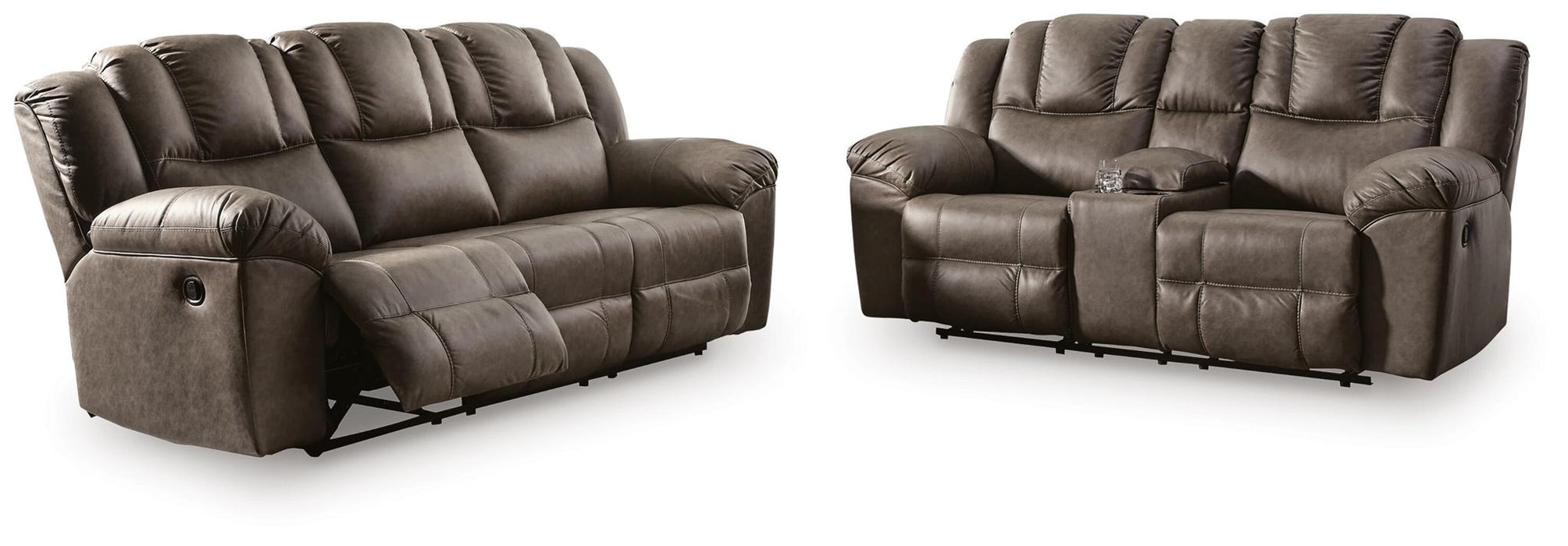 Lowilla - 2 Pc. - Reclining Sofa And Loveseat - Driftwood Signature Design by Ashley®