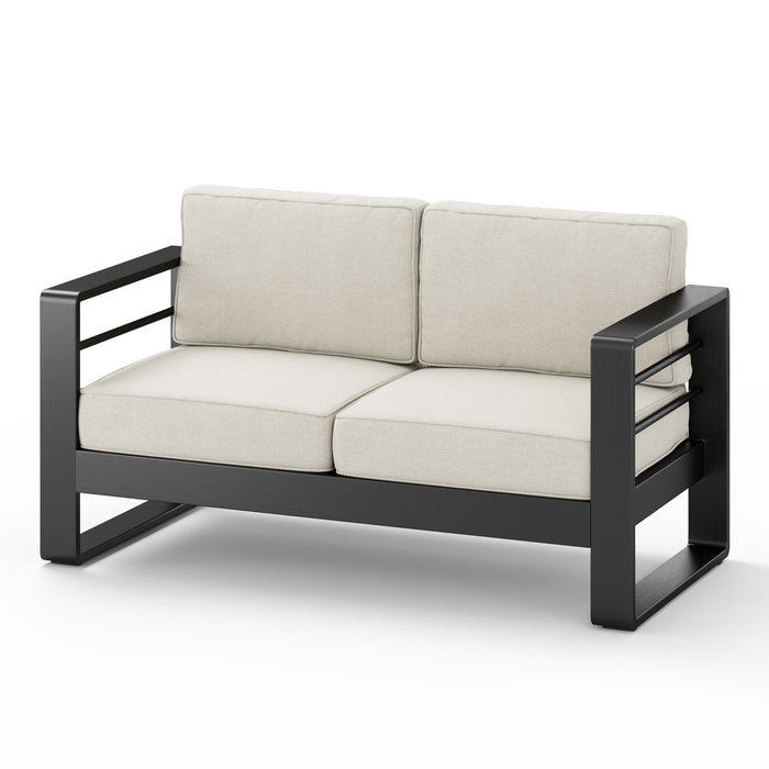 Maya Bay - Loveseat - Black / Beige