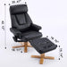 Upholstered Heated Massage 360° Swivel Accent Chair With Ottoman Home Essentials