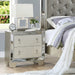 Nightstand With 2 Drawers And Mirror Accent - Silver Home Essentials