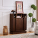 Fluted Sideboard Buffet Cabinet With 2 Doors And Adjustable Shelf, Storage Cabinet For Entryway Home Essentials