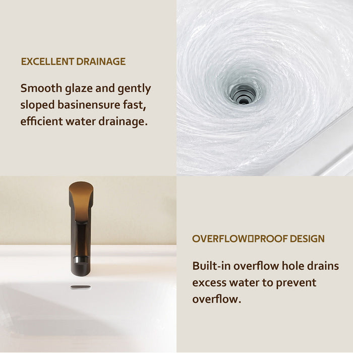 Floating Bathroom Vanity Combo, Wall Mounted Cabinet With Sink & Soft Close Doors For Small Bathrooms Home Essentials
