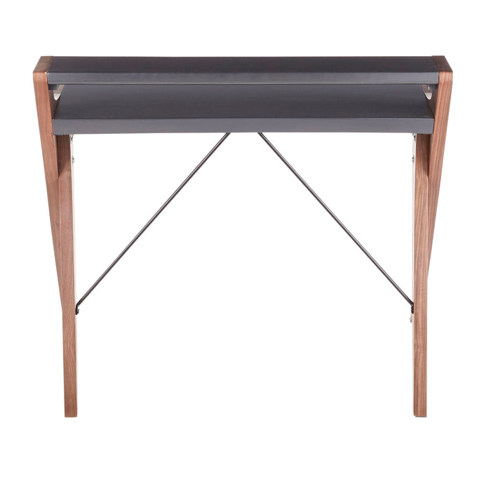 Archer - Contemporary Desk - Walnut / Gray