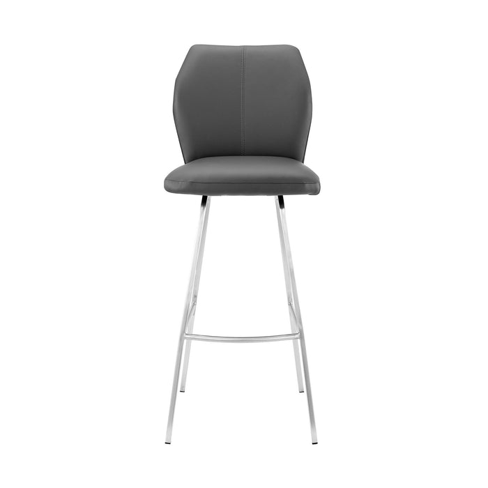 Bar Height Bar Chair - Gray / Silver