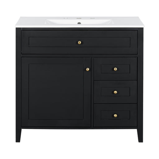Bathroom Vanity With Sink, Cabinet With 3 Drawers And Adjustable Shelf Hearth and Haven