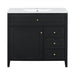 Bathroom Vanity With Sink, Cabinet With 3 Drawers And Adjustable Shelf Hearth and Haven