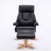 Upholstered Heated Massage 360° Swivel Accent Chair With Ottoman Home Essentials