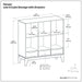 Harper - Low 6 Cube Storage With Drawers - Walnut Brown Simpli-Home