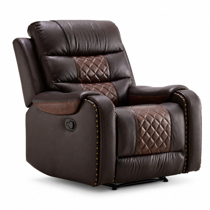 Heated Massage Recliner With Remote Control - Brown Home Essentials