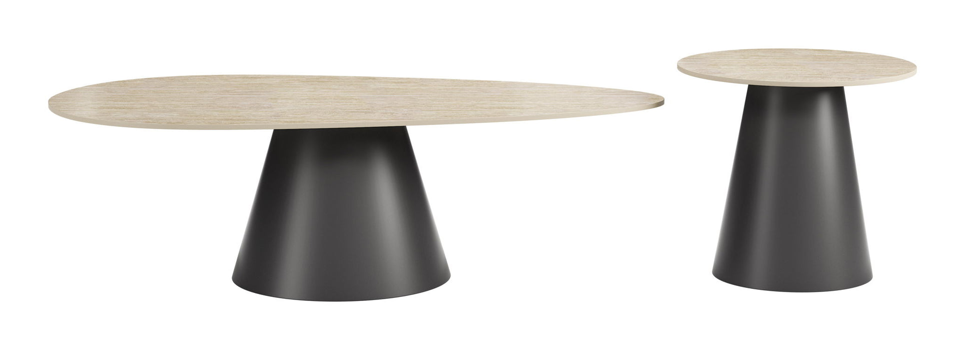 Reyes - Coffee Table Set - Natural / Black Zuo Modern