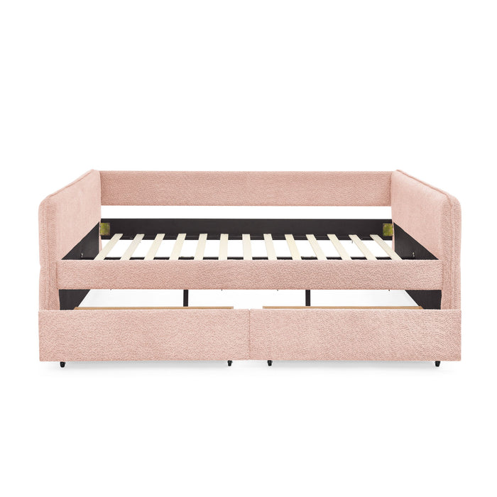 Upholstered Daybed & 2 Drawers Home Essentials