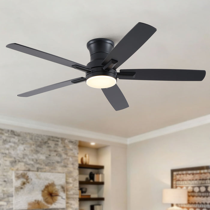 Mordern Flush Mount Ceiling Fan With Light And Remote Control Daily Nest