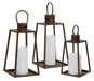Elmsworth - Indoor/Outdoor Lantern Set (Set of 3) - Brown Signature Design by Ashley®