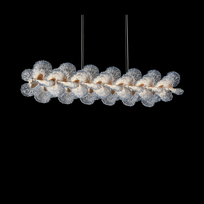 Michael Amini Lighting - Brisa 50" Rectangular LED Chandelier - Ocean Blue / Bronze Michael Amini
