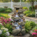 Stacked Rock Waterfall Fountain With LED Lights For Garden - Gray Daily Nest