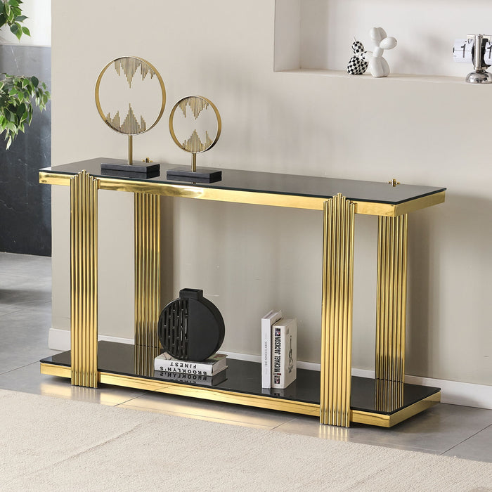 Console Table With Double Tier Storage Home Essentials