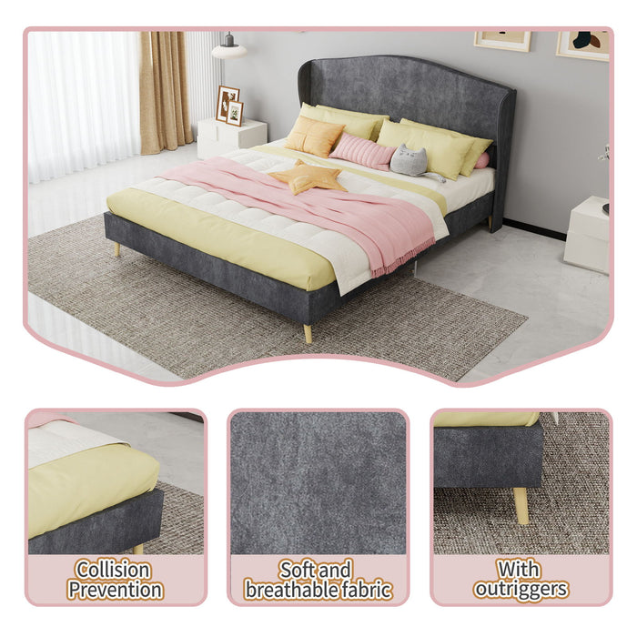 Upholstered Bed, Tufted Headboard, Comfortable Sleep Home Essentials