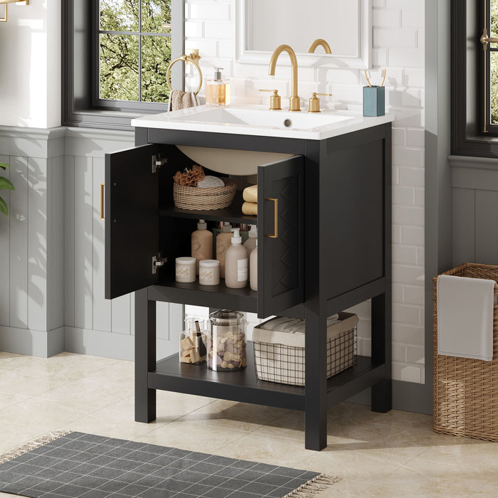 Modern Bathroom Vanity With Elegant Twill Design Hearth and Haven