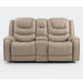 Power Motion Reclining Loveseat With Console Adjustable Headrest Cup Holders - Toffee Home Essentials