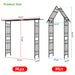 Garden Arch With Adjustable Width Climbing Plants Support - Black Daily Nest