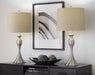 Ashland - Contemporary Table Lamp (Set of 2) - Nickel / Light Gray Lumi Source