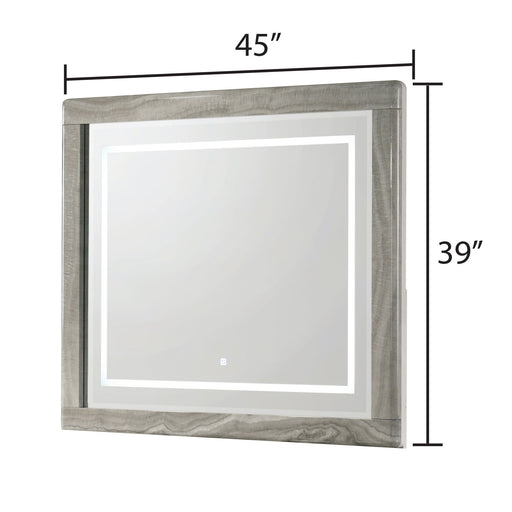 Jazz - LED Mirror With Touch Sensor Switch (Dresser Not Included) - White Matrix Furniture Group