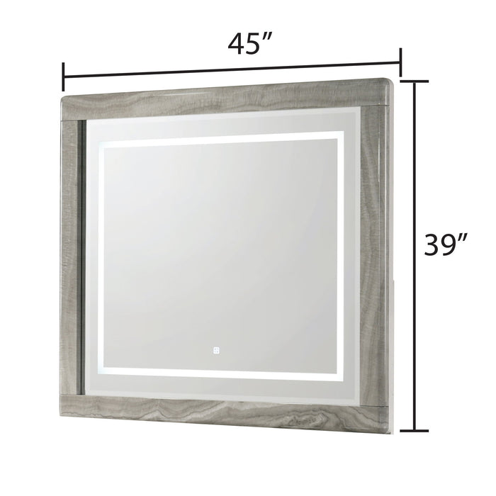 Jazz - LED Mirror With Touch Sensor Switch (Dresser Not Included) - White Matrix Furniture Group