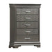 1 Piece Chest With Unique Drawers - Gray Home Essentials