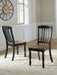 Clorazi - Dining Room Side Chair (Set of 2) - Black / Brown Signature Design by Ashley®